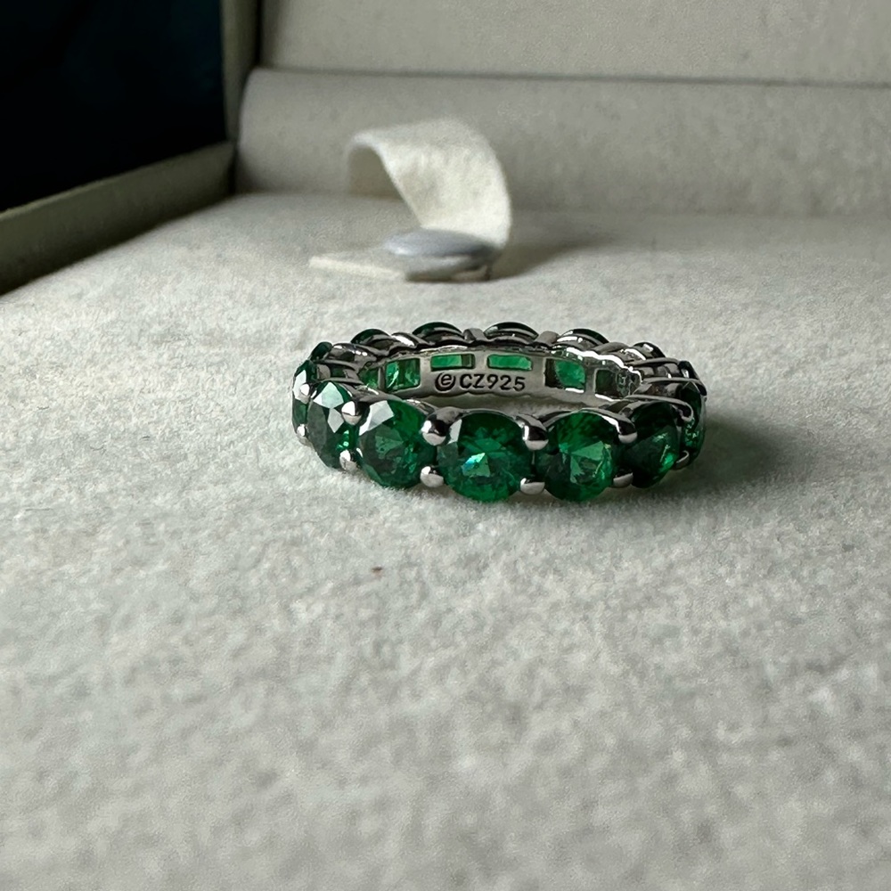 Emerald Eternity Ring - image 3